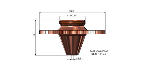 DE HP1.5" 0.8
